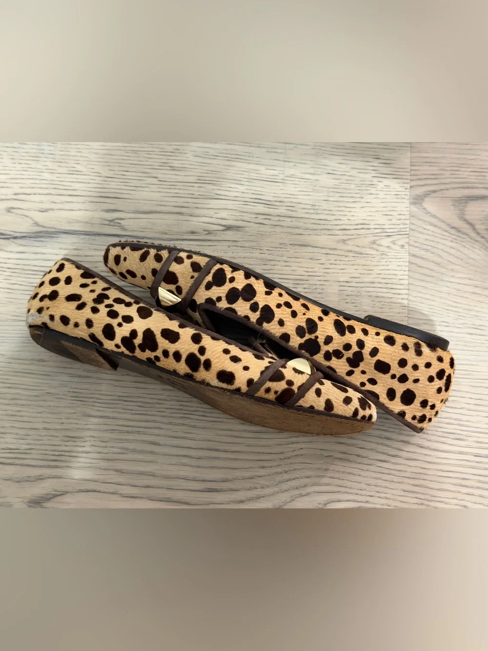 Tory Burch Studded Asher Loafer Animal Print Cheetah Pony Hair Flats 9 M $250